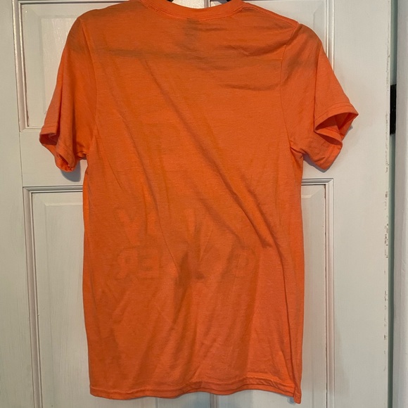 BNWT, Anvil by Gildan, Happy Camper, S, orange shirt sleeve shirt - Picture 5 of 5